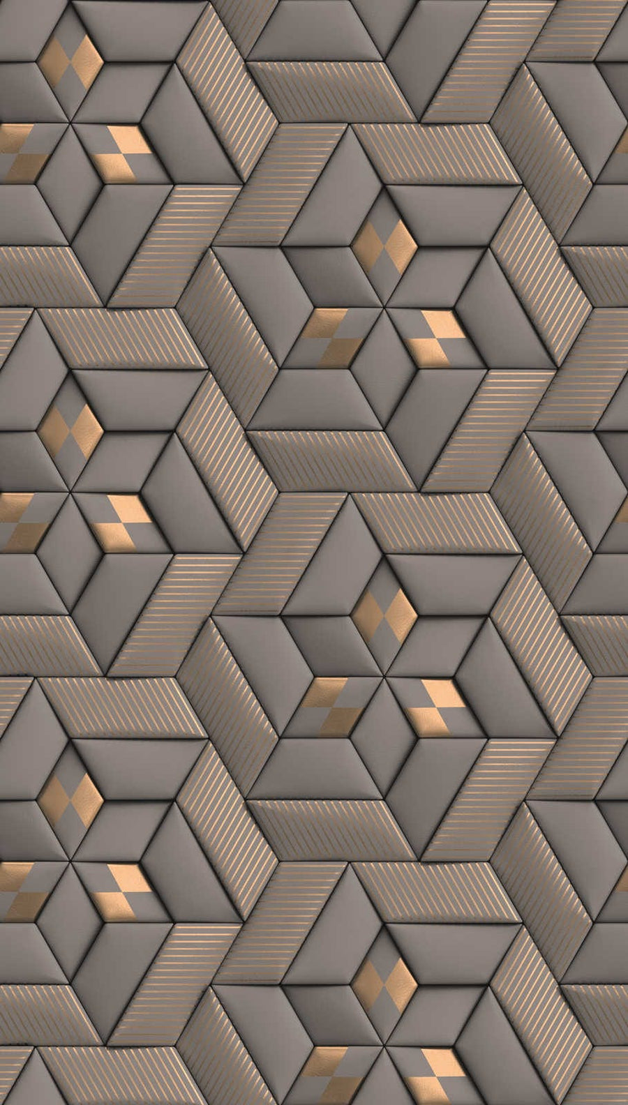 Abstraktā raksta tapetes ar 3D optiku - pelēka, taupe, krāsā, 1375145 AS Creation
