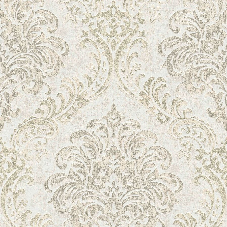 Tapetes guļamistabai - Baroka ar ornamentu un metālisku izskatu - 391122 AS Creation