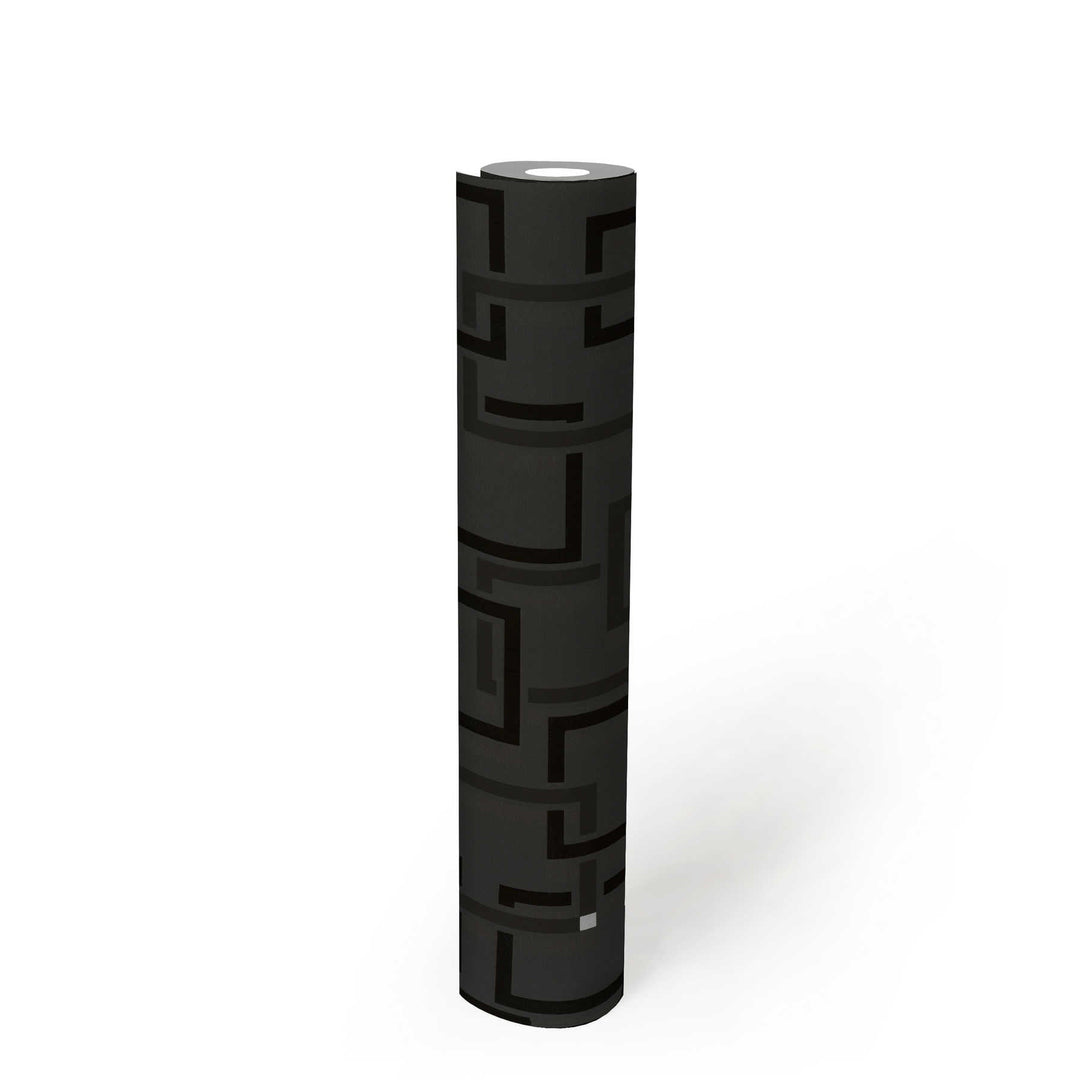 Dizaina tapetes retro stilā ar 3D efektu, melnā - 702172 AS Creation