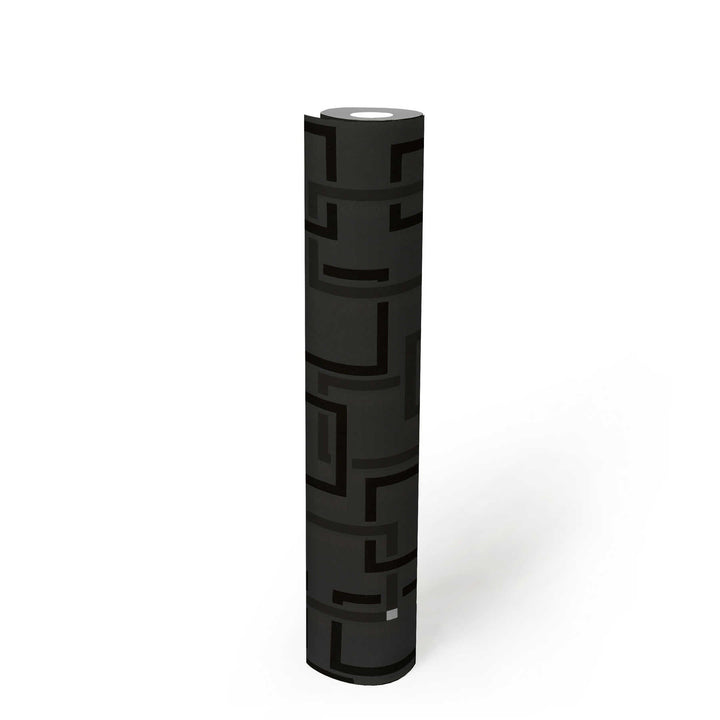 Dizaina tapetes retro stilā ar 3D efektu, melnā - 702172 AS Creation