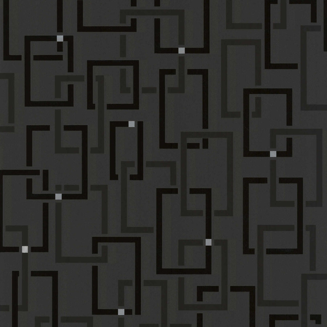 Dizaina tapetes retro stilā ar 3D efektu, melnā - 702172 AS Creation