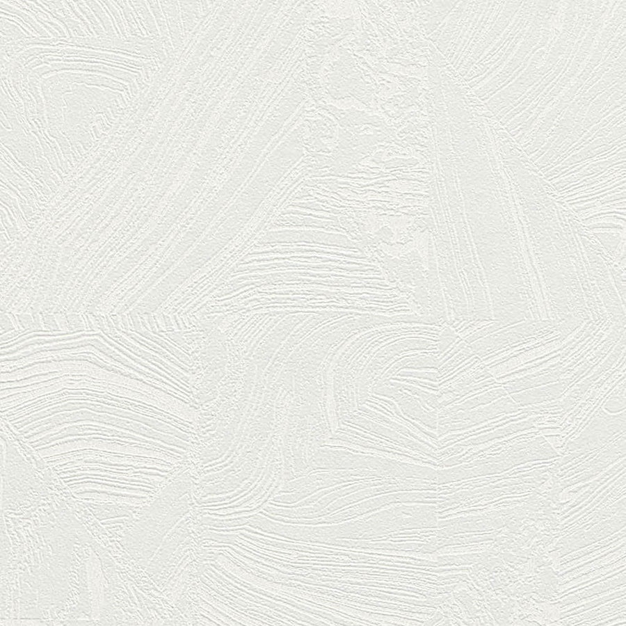 Ekoloģiskas tapetes ar abstrakta rakstu baltā krāsā - 3747067, Bez PVC Tapetenshop.lv