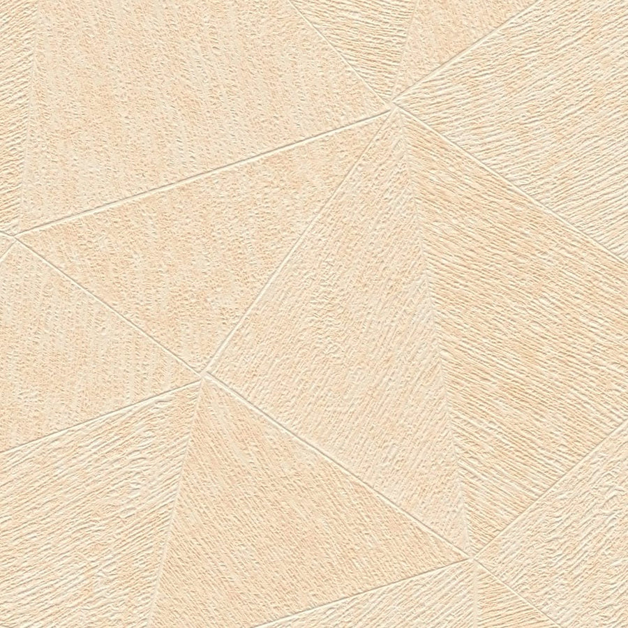 Flizelīna tapetes ar trīsstūrveida rakstu bēšā krāsā - 1374175 AS Creation