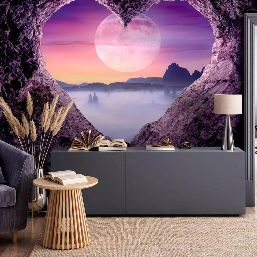 Fototapetes ar romantisku tematiku - Violeta ala, violetā krāsā G-ART