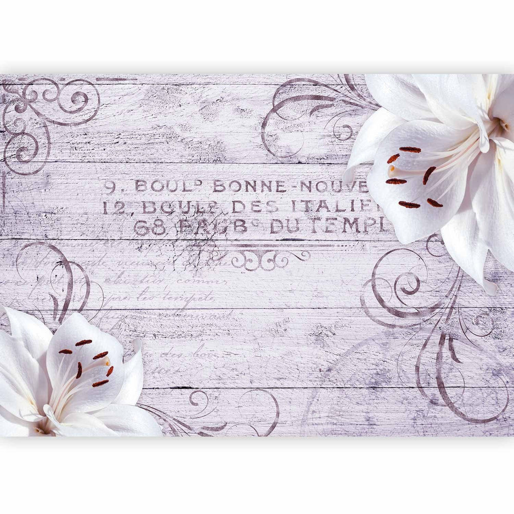 Fototapetes ar ziediem uz violeta fona - Boul° des Italie - 60172  G-ART