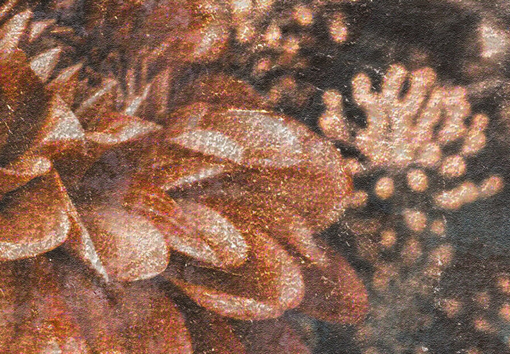 Fototapetes ar ziediem vintāžas stilā - Retro ziedi, rozā - 143071 G-ART