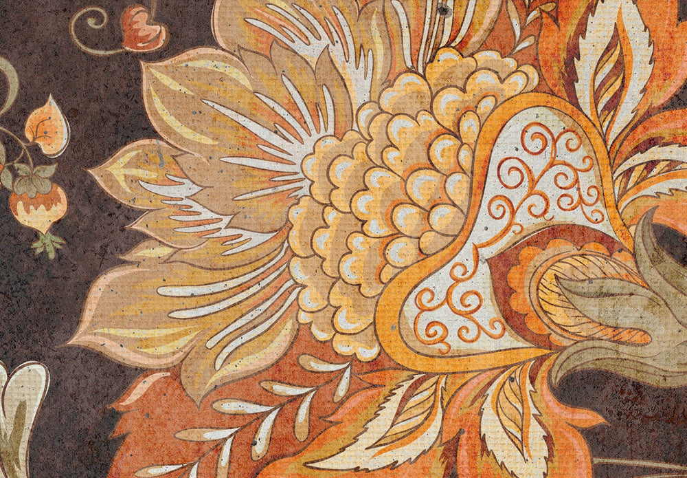 Fototapetes ar ziediem un etni motīviem - Ziedēšana naktī, 143016 G-ART