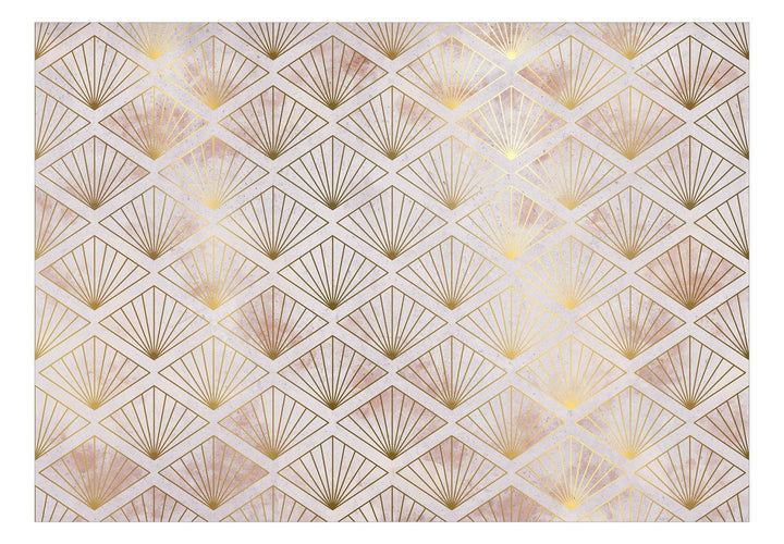 Fototapetes istabai - Art Deco zelta ornaments uz roza fona, 142709 G-ART
