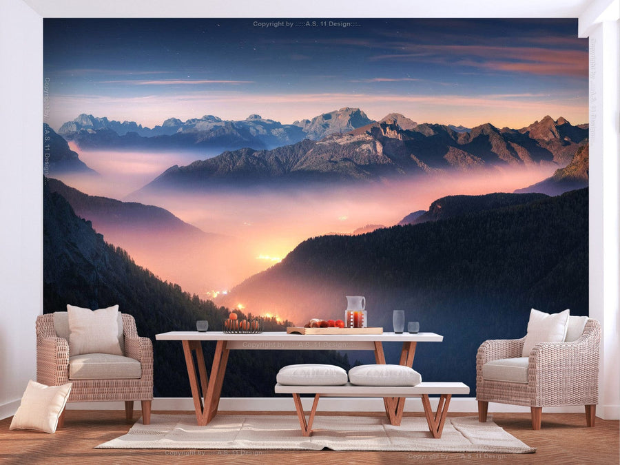 Fototapetes - Kalni pēc tumsas iestāšanās - 138534 G-ART