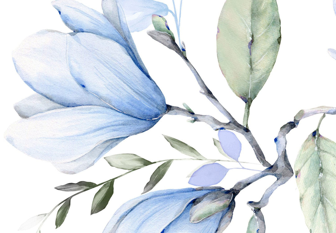 Fototapetes - Magnolijas ziedēšana, zilos toņos - 143172 G-ART
