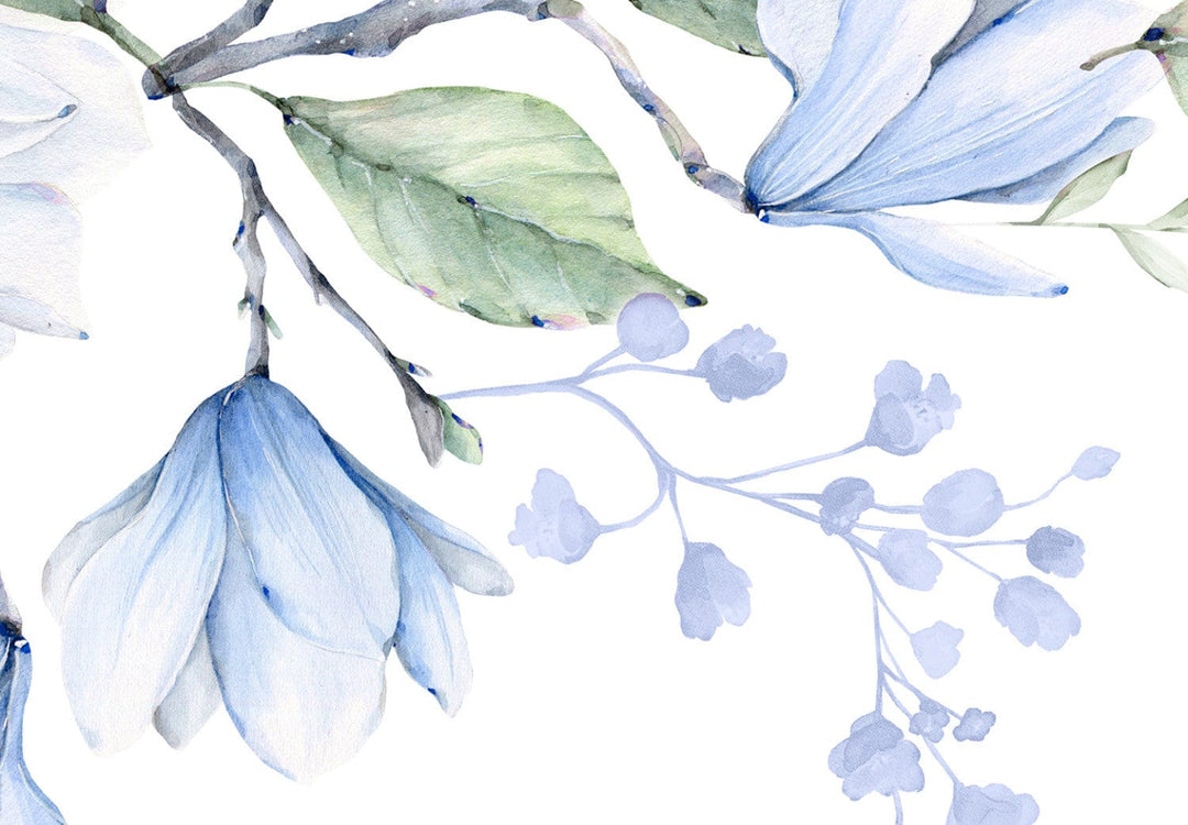 Fototapetes - Magnolijas ziedēšana, zilos toņos - 143172 G-ART