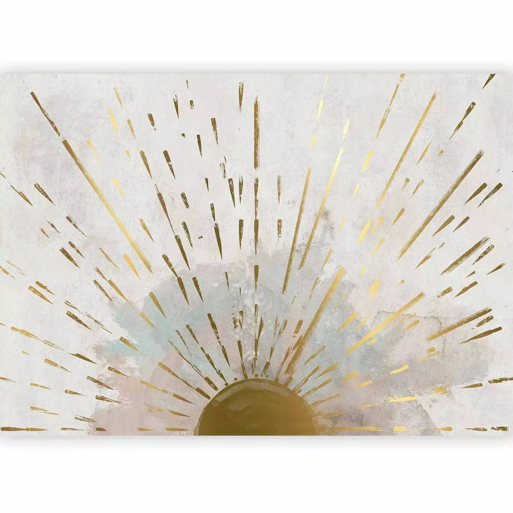 Fototapetes - Saules zelta seja, abstrakcija uz pelēka fona - 137501 G-ART