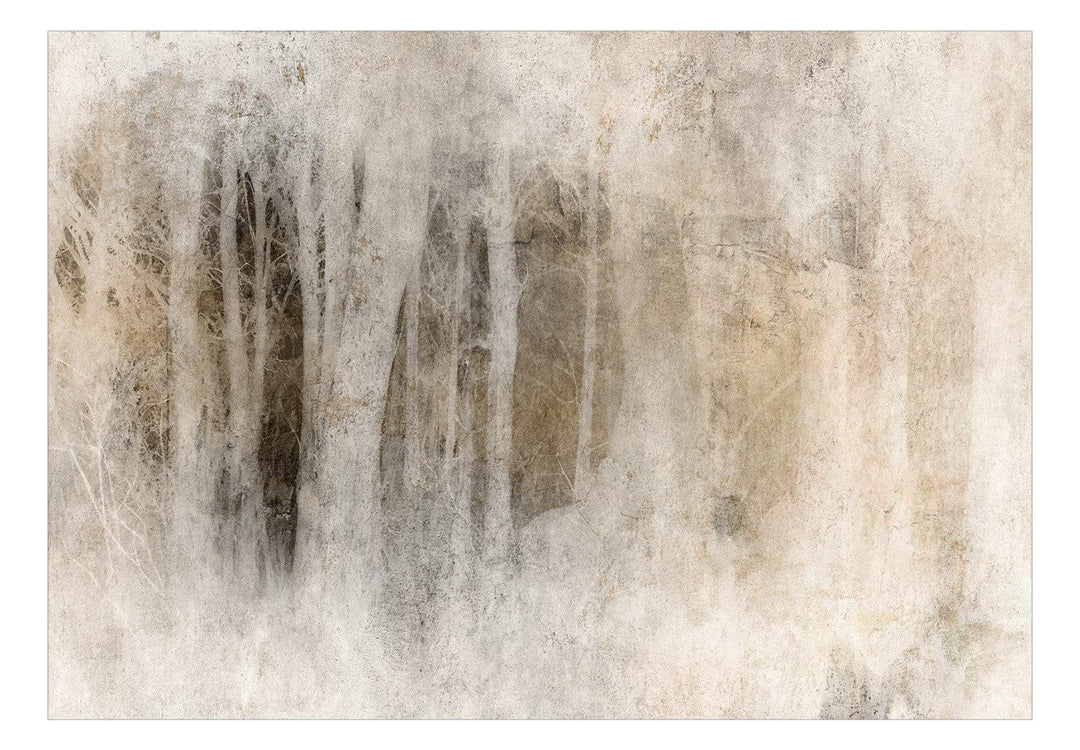 Fototapetes - Spilgti koku stumbri tumšā dziļumā: sepija - 148812 G-ART