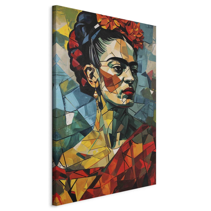 Frida Kalo - ģeometrisks portrets kubisma stilā, 152238, lielformāta G-ART