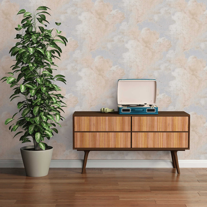 Tapetes 376492 AS Creation - vintaža zilā un bēša toņos Tapetenshop.lv