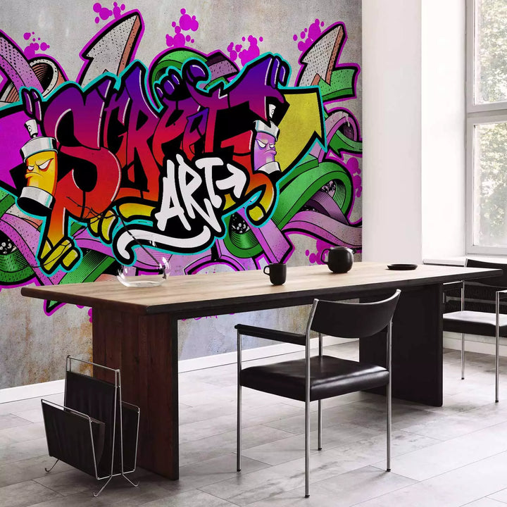Fototapetes ar graffiti Street art - daudzkrāsainas - 123962