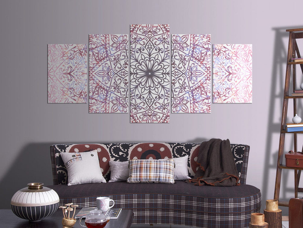 Glezna ar mandalas rakstu rozā toņos, 94194 G-ART