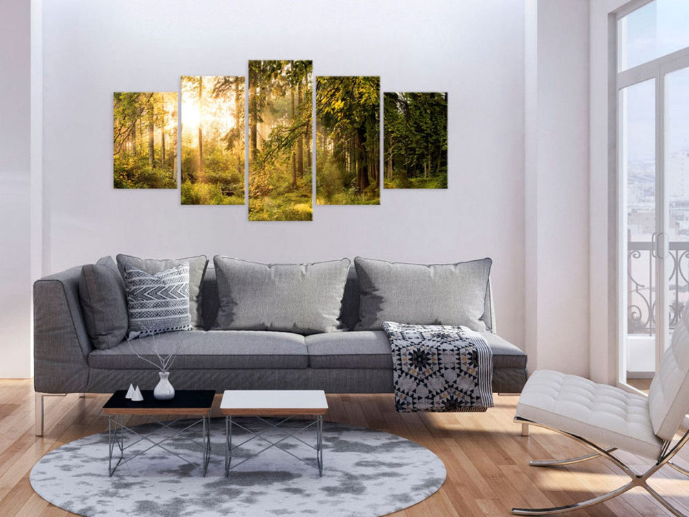 Glezna ar saulainu mežu - Meža burvība - 91573, (x5) G-ART
