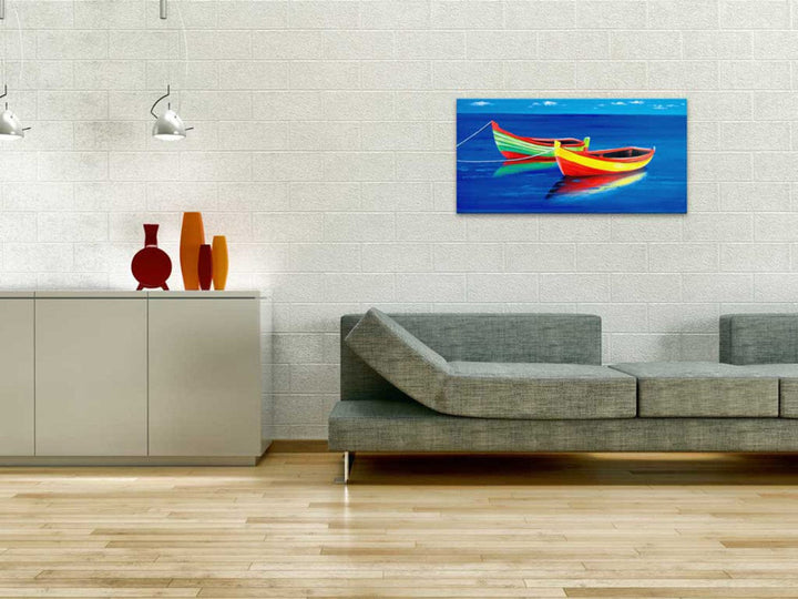 Glezna ar zīmētu laivu - Dziļuma klusums (x1) - 49560 G-ART.