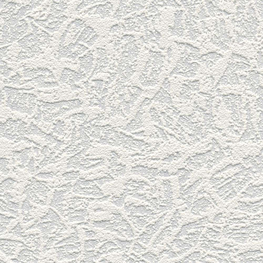Krāsojamās tapetes ar apmetuma izskatu - baltas 643018 (1.06x25m) AS Creation