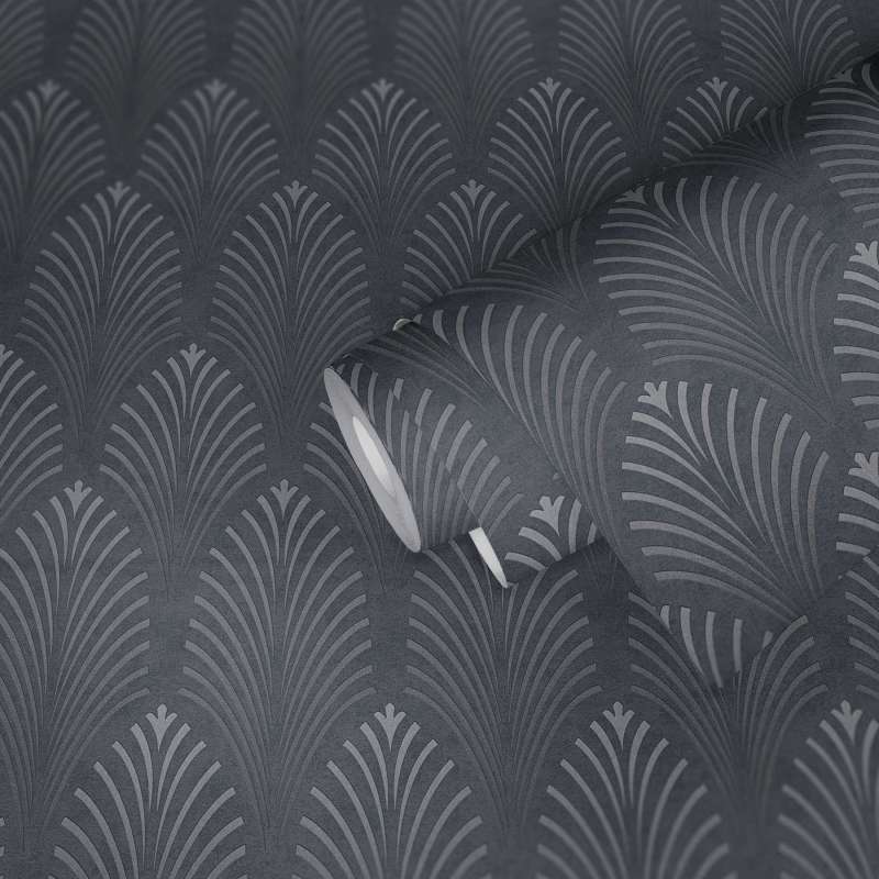 Retro tapetes tumši pelēkā krāsā, 374822 AS Creation