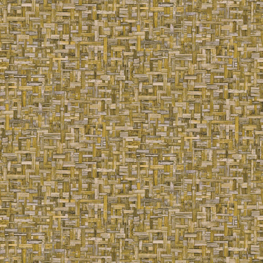 Tapetes kukurūzas dzeltenā krāsā ar pīta koka rakstu AS 377064 AS Creation