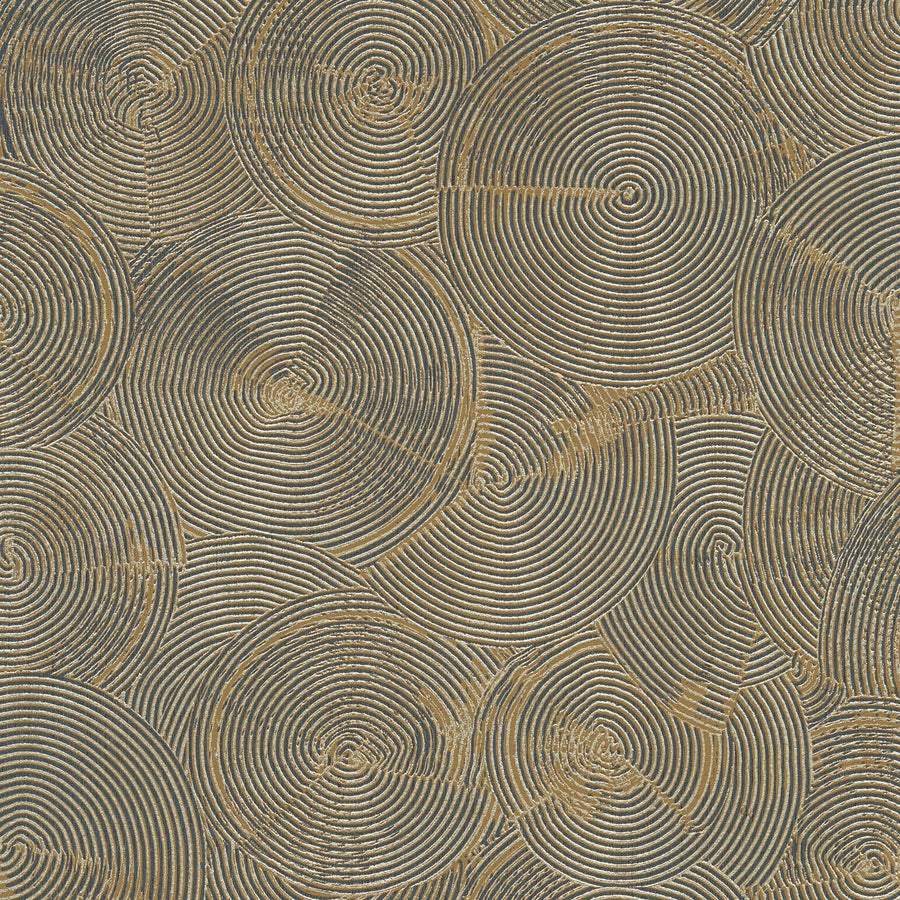 Tapetes ar etnisku ornamentu zeltā un melnā krāsā AS Creation 37900-3 AS Creation