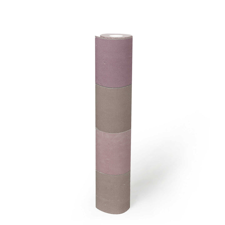 Tapetes ar dekoratīvām flīzēm, mozaīka – pelēka, violeta AS 374062 AS Creation