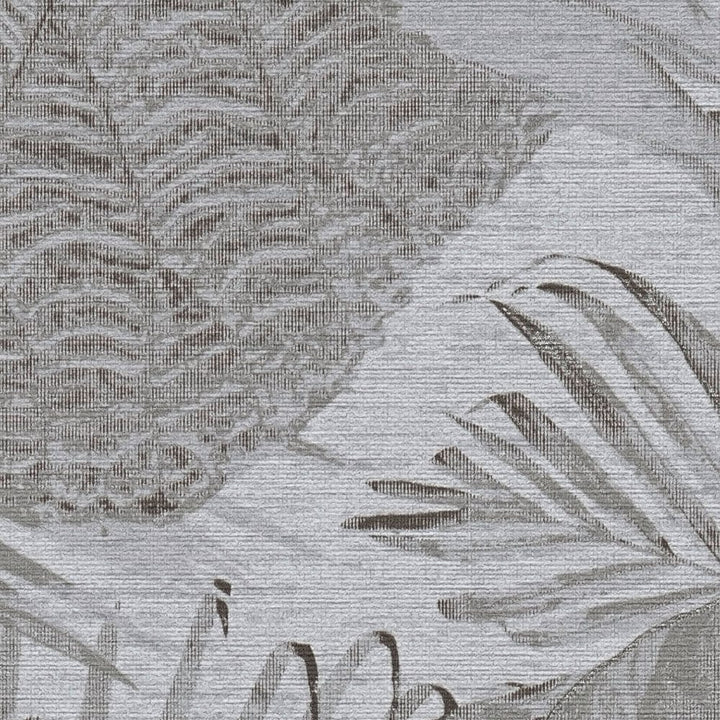 Tapetes ar džungļu rakstu, matētas: pelēkā krāsā, 393555 AS Creation