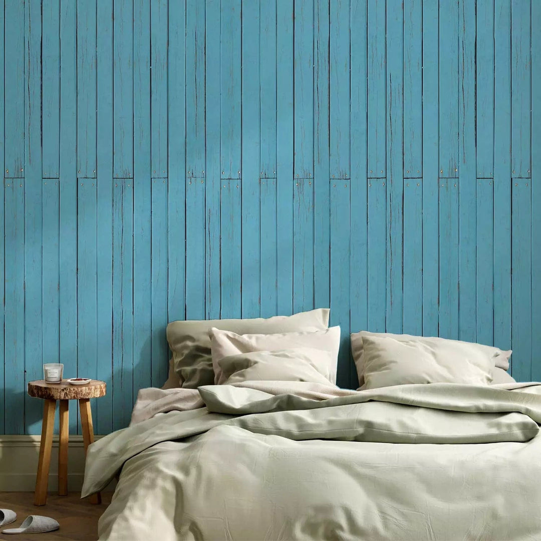 Tapetes ar koka dēļiem zilā krāsā, 89155 - dažādi veidi G ART