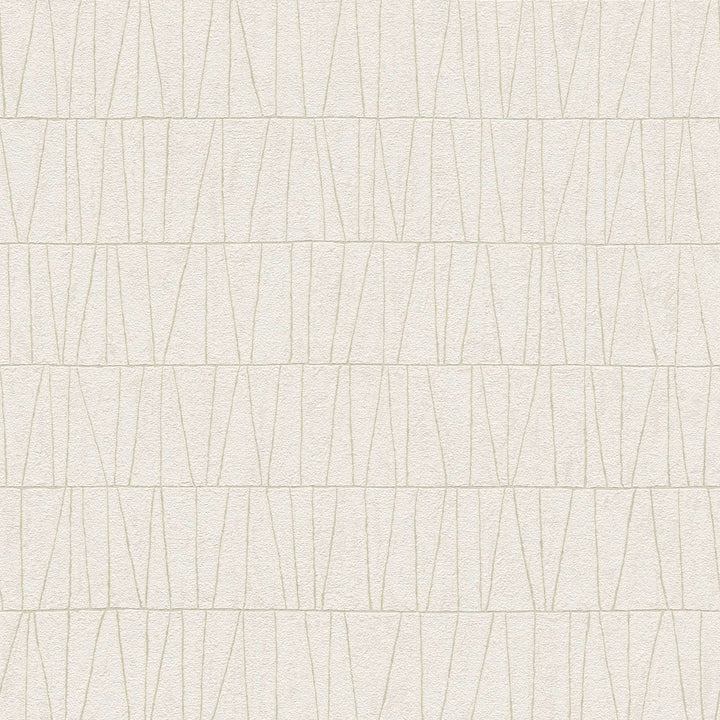 Tapetes ar lineāru rakstu - balta, zelta krāsā, AS 395062 AS Creation