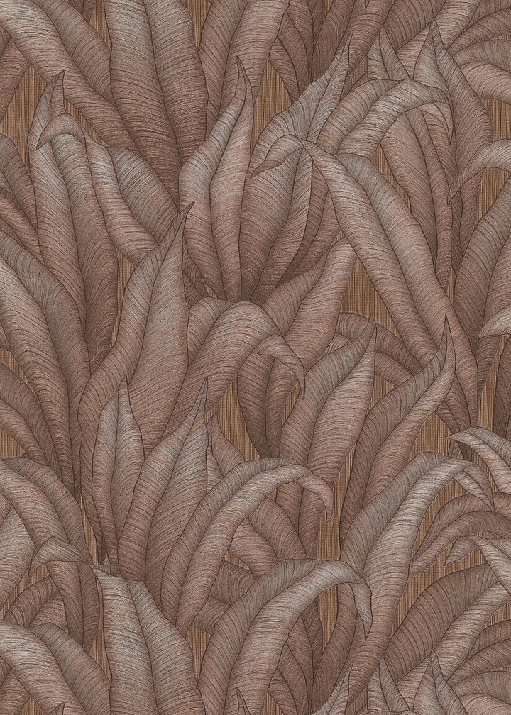 Tapetes ar tropiskam lapām bronzas/brūnā krāsā, Erismann, 1037148 Erismann