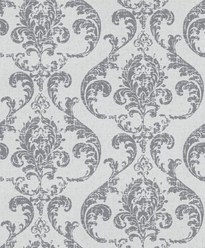 Tapetes RASCH ar elegantu ornamentu, pelēkā krāsā, 315615 RASCH