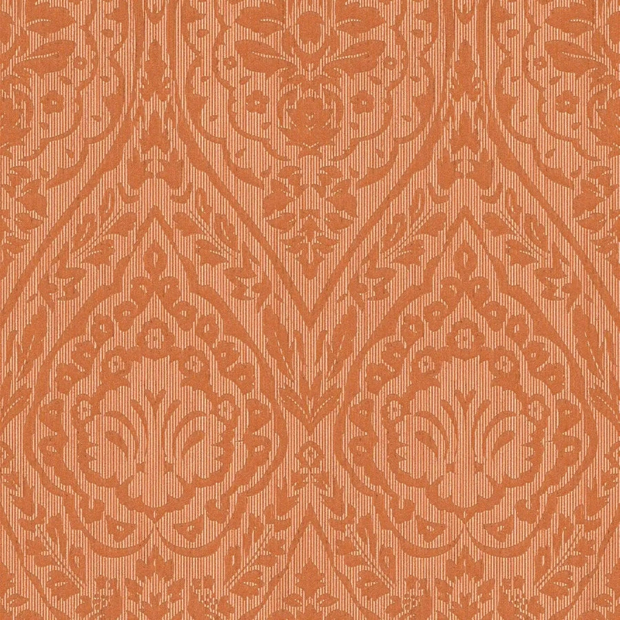 Tekstila tapetes ar klasisku rakstu AS Creation 96195-2 oranžā krāsā AS Creation