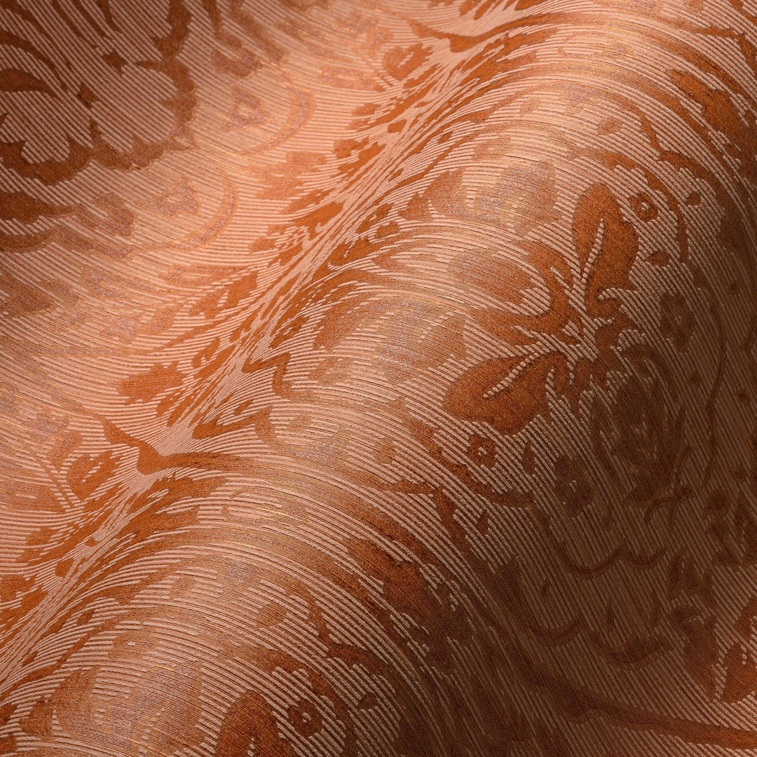 Tekstila tapetes ar klasisku rakstu AS Creation 96195-2 oranžā krāsā AS Creation