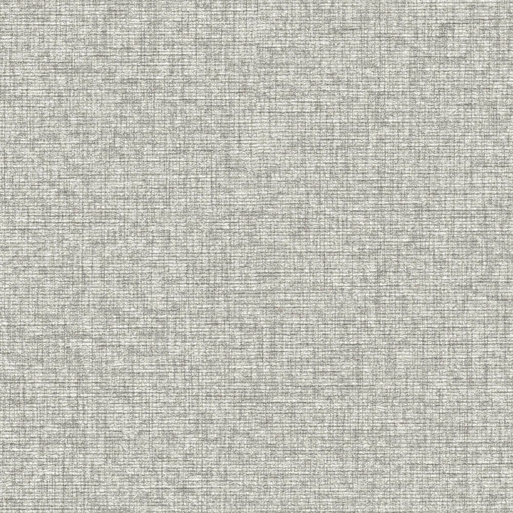 Vienkrāsainas tapetes ar auduma struktūru: pelēkā krāsā, 393537 AS Creation