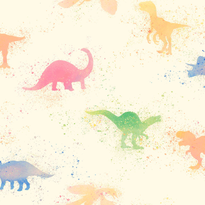 Daudzkrāsainas bērnu tapetes ar dinozauriem akvareļu stilā, 381461, Bez PVC 🌿 AS Creation