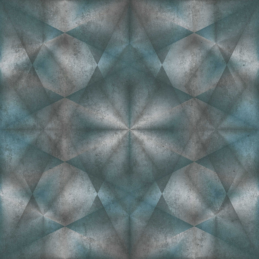 Dizaina tapetes ar grafisku rakstu zilos toņos - 1363554 AS Creation