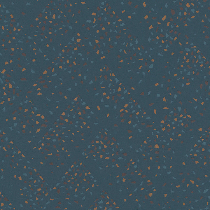 Oriģinālās terrazzo tapetes tumši zilā krāsā AS Creation 37394-1 AS Creation