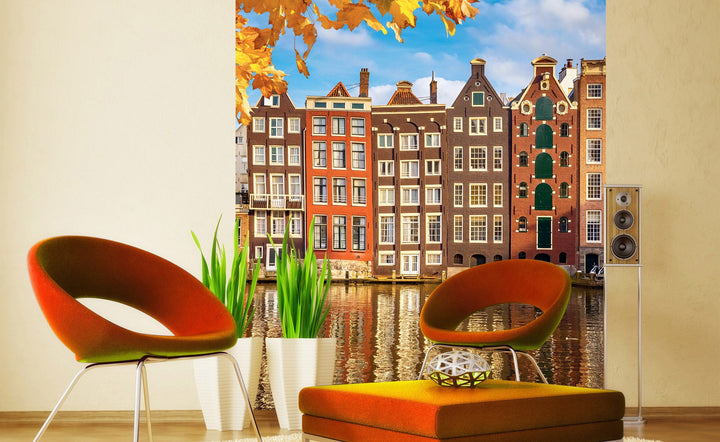 Fototapetes ar Amsterdamas arhitektūru D-ART