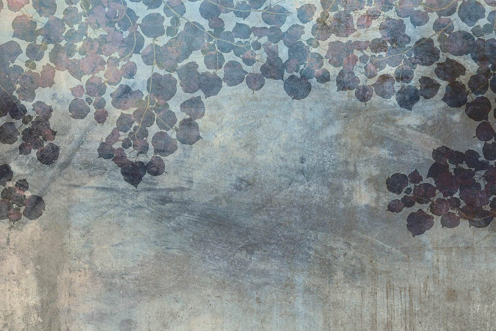 Fototapetes ar lapām uz zila abstrakta fona, D367 D-ART