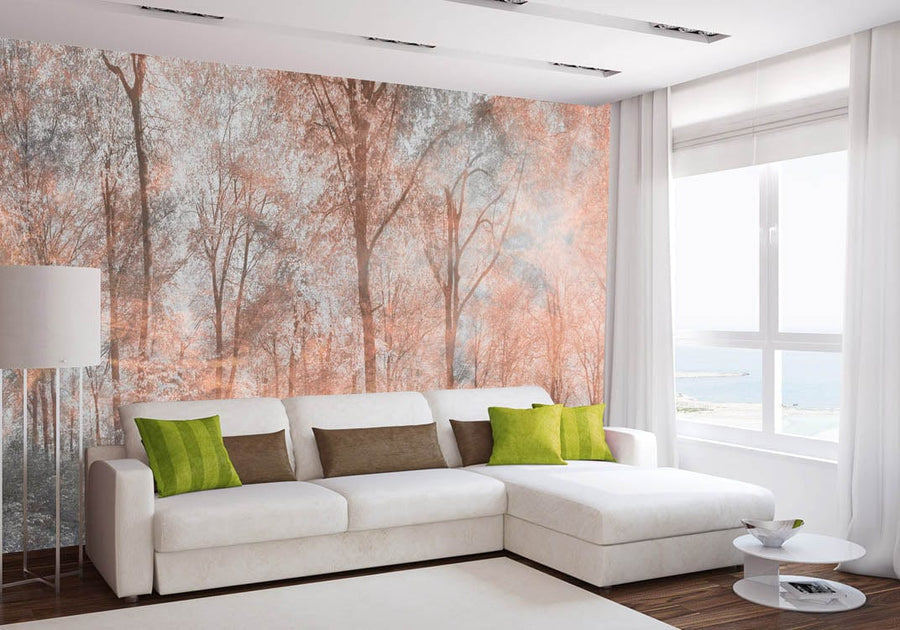 Fototapetes ar mežu antīkā misiņa toņos - D390 D-ART