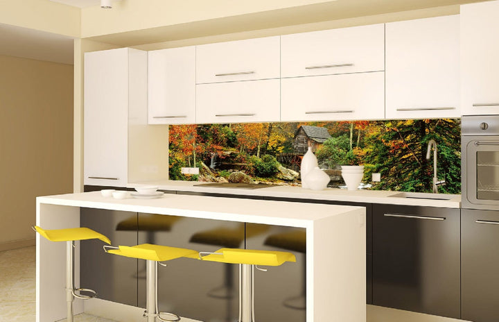 Fototapetes virtuvei uz pašlīmējošas plēves - Dzirnavas (260x60 cm) Art4home