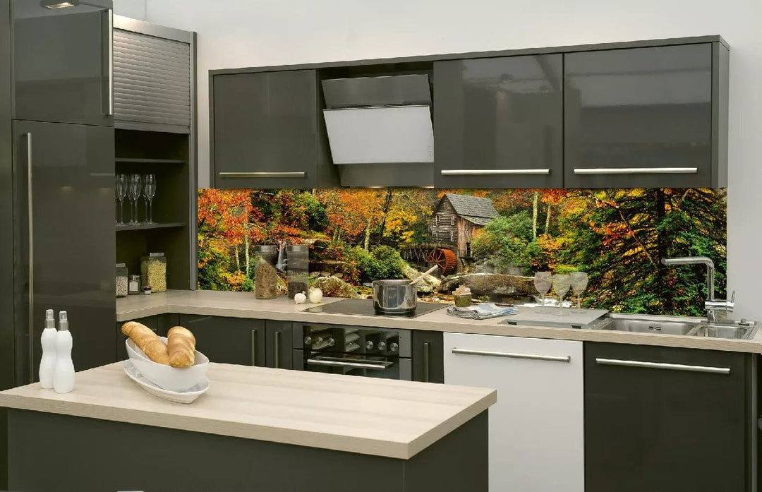 Fototapetes virtuvei uz pašlīmējošas plēves - Dzirnavas (260x60 cm) Art4home