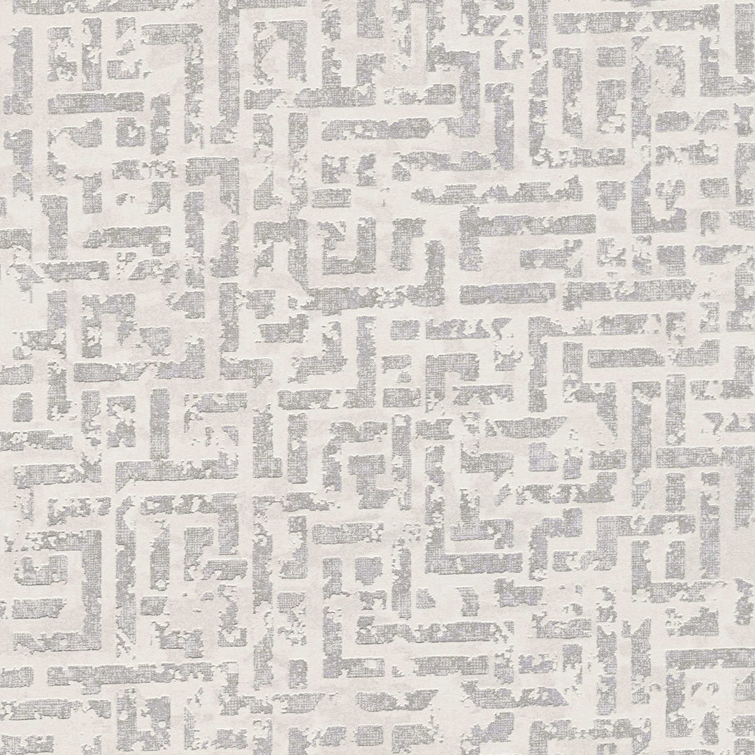 Grafiskas tapetes ar strukturētu virsmu gaiši pelēkā krāsā - 1363607 AS Creation
