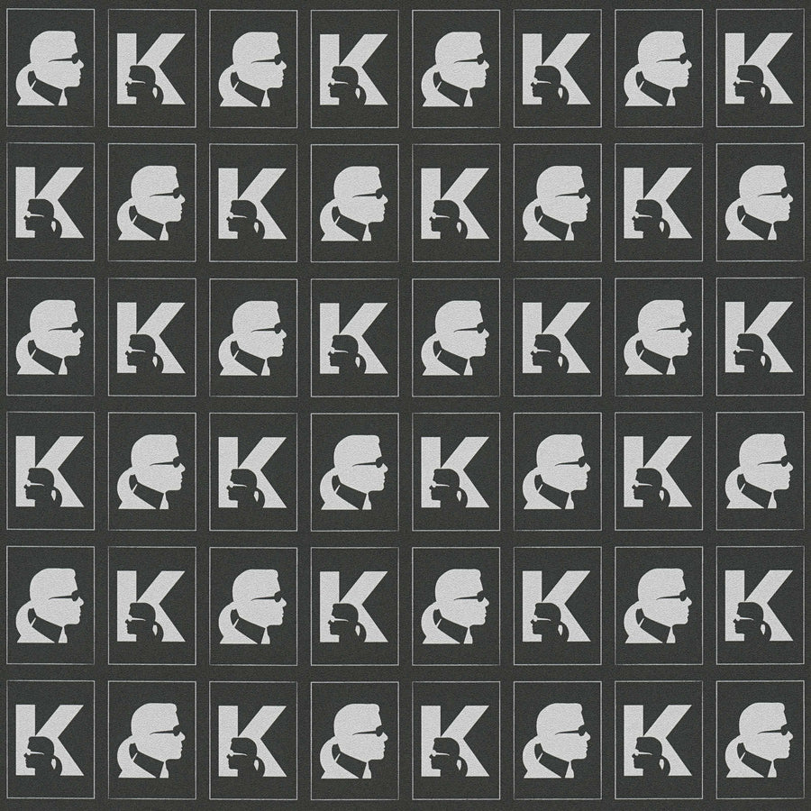 Karl LAGERFELD tapetes ar profila rakstu - melnas 378423 AS Creation