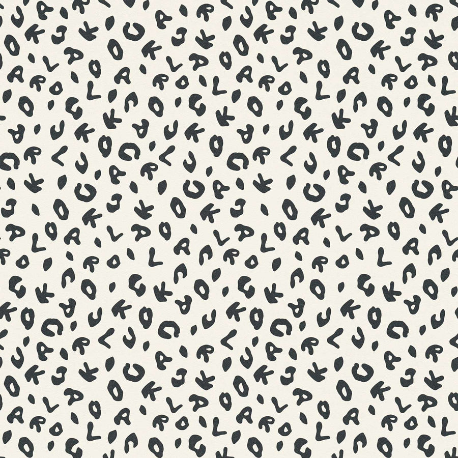 Karl LAGERFELD tapetes leoparda stilā, melnbaltas - 1343301 AS Creation