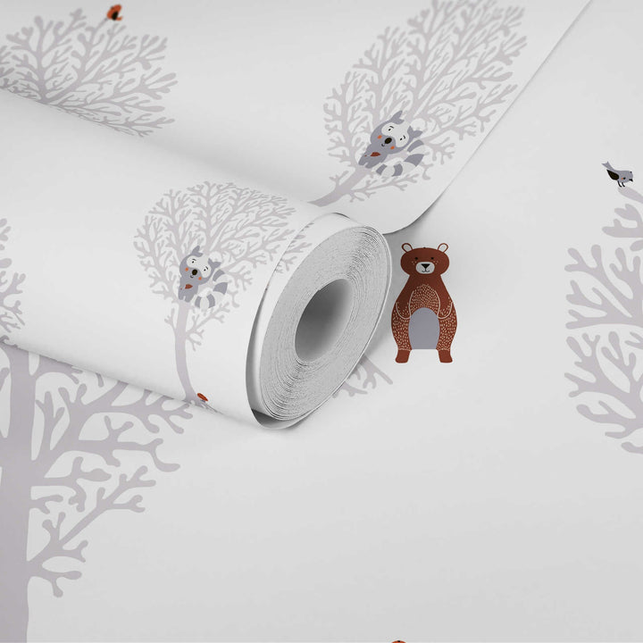 Meiteņu istabas tapetes ar meža dzīvniekiem, 381341, Bez PVC 🌿 AS Creation