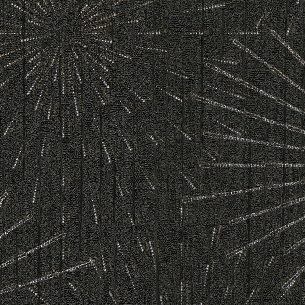 Retro tapetes 50. gadu, zvaigžņu motīvs melnā krāsā AS 388181 AS Creation