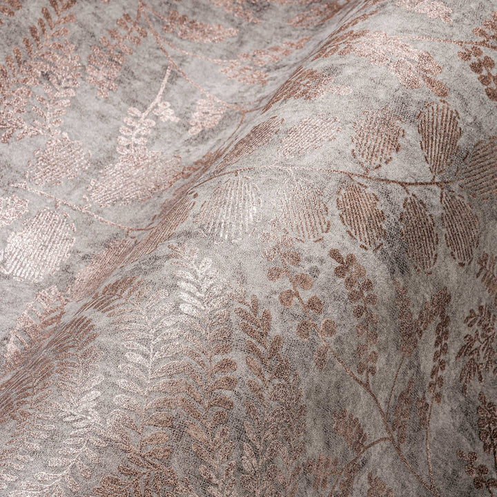 Skandi tapetes ar lapu rakstu pelēkos toņos, 388303 AS Creation